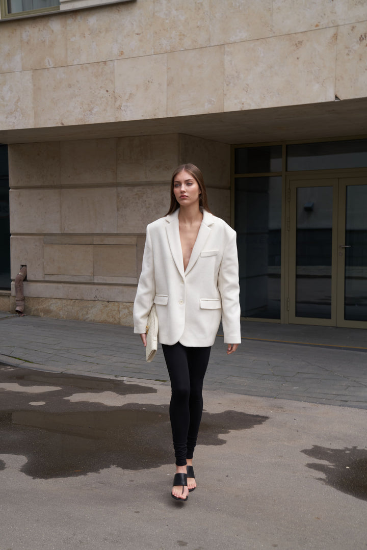North Cashmere demi-coat white