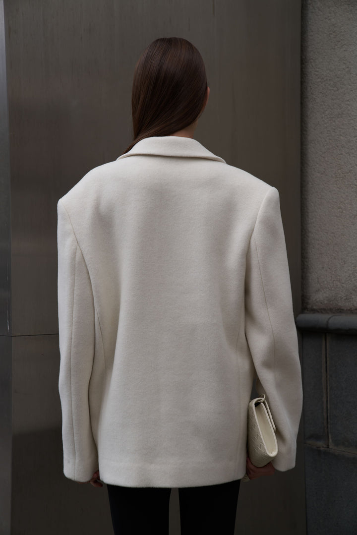 North Cashmere demi-coat white