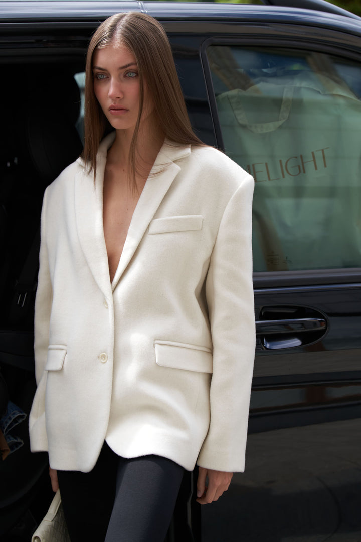 North Cashmere demi-coat white