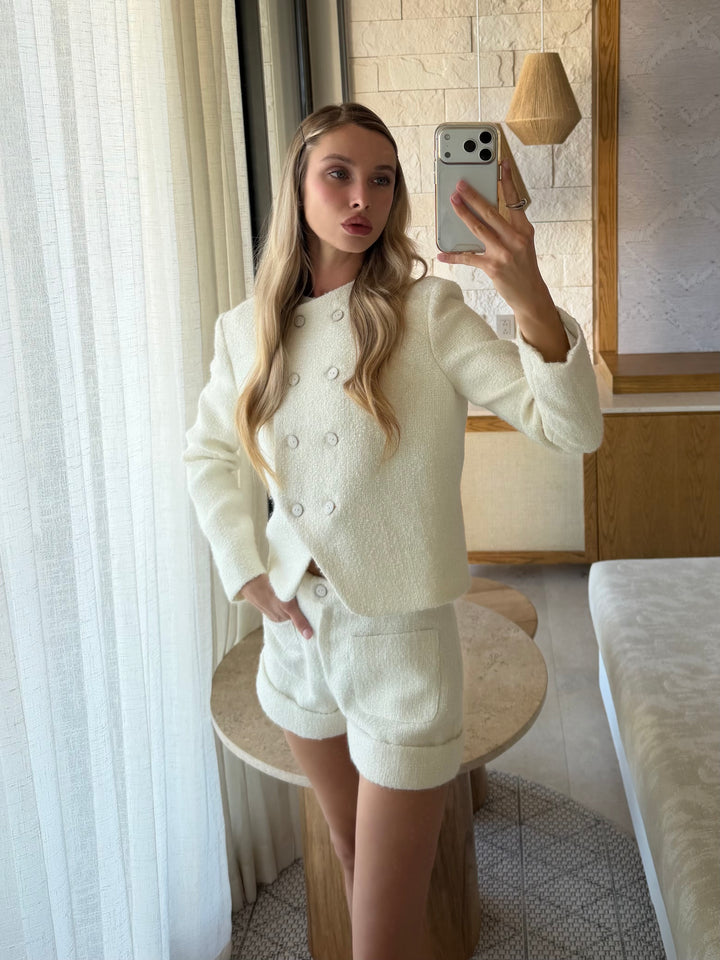 SEINE SHORTS IN IVORY