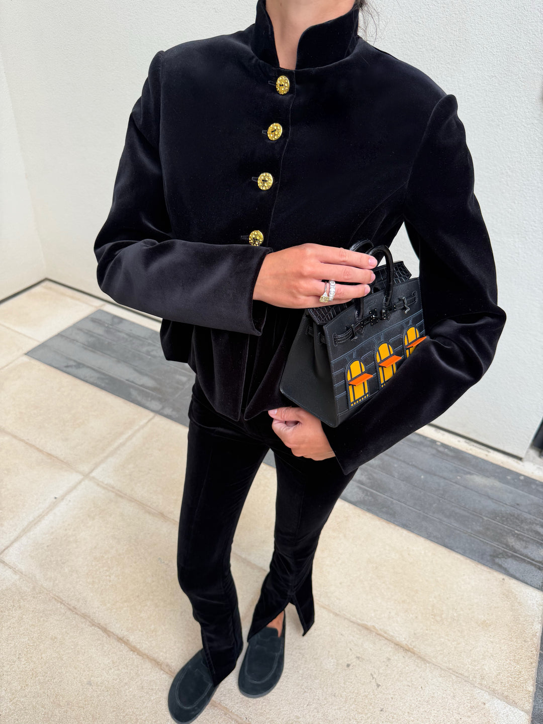 VELVET PANTS BLACK