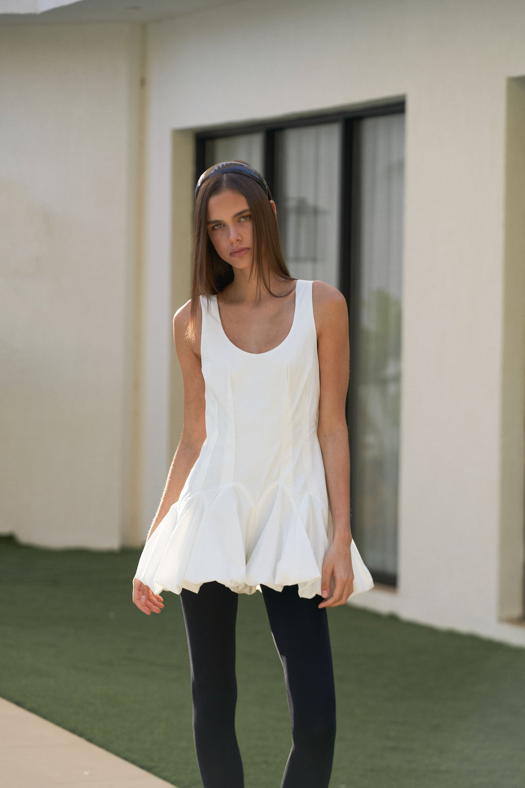 Balloon jumpsuit white