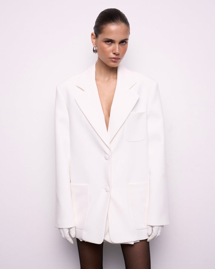 Oversized single-breasted jacket