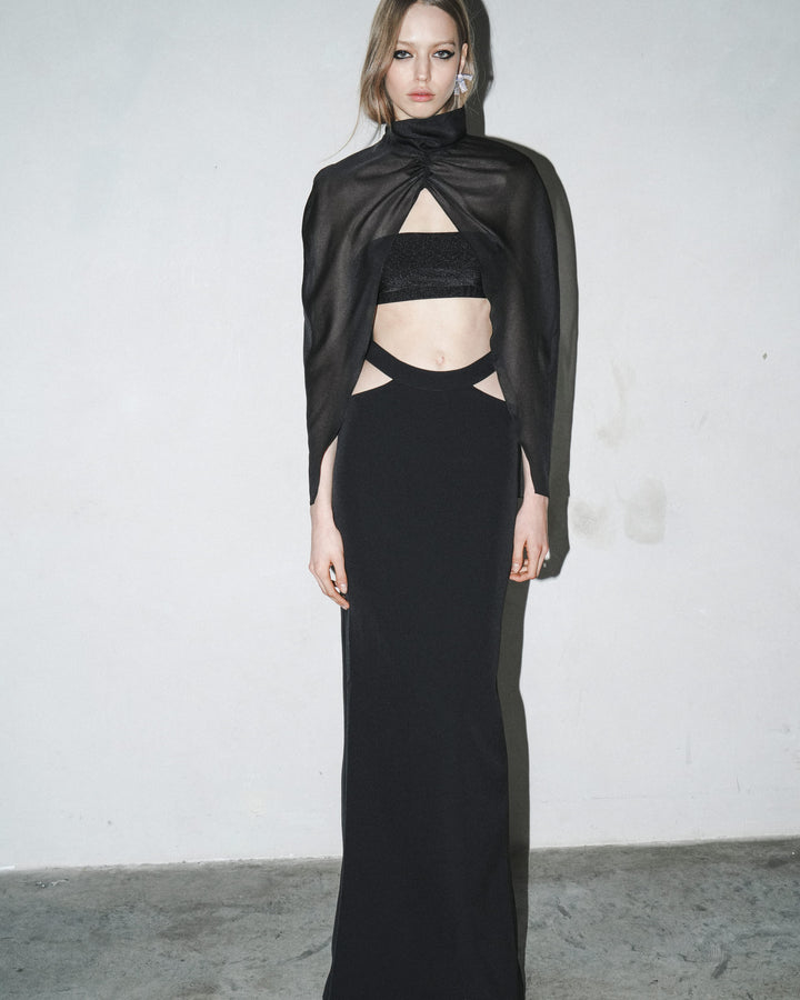 COLLAR CAPE DRAPED