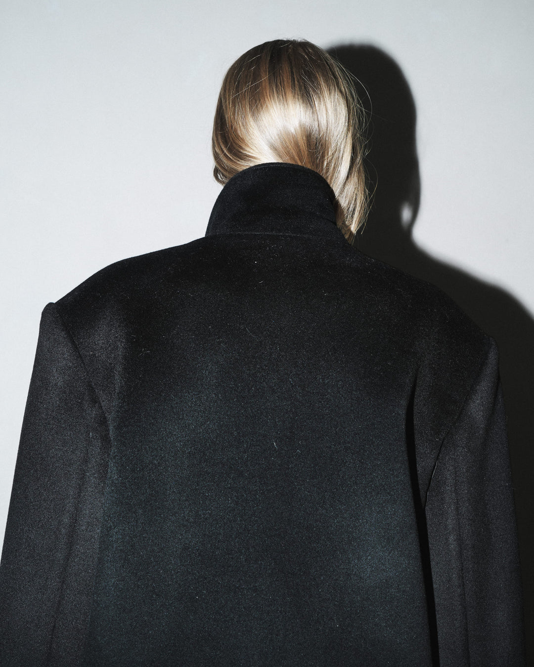 So Black cashmere demi-coat