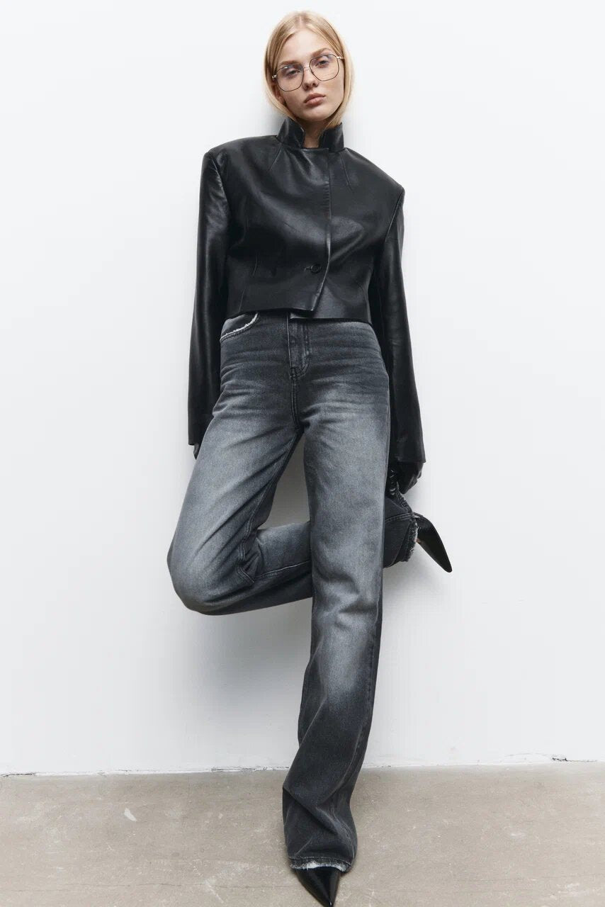 Gray jeans