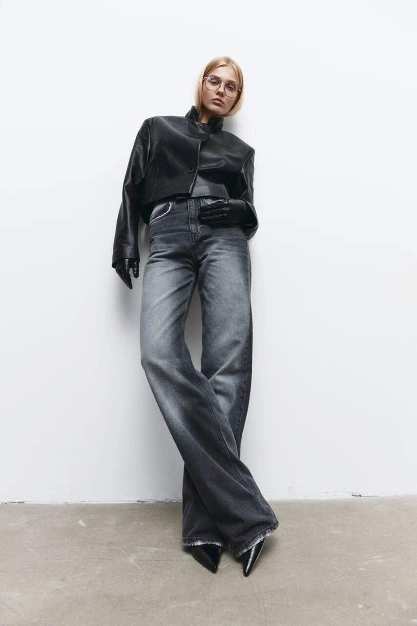 Gray jeans